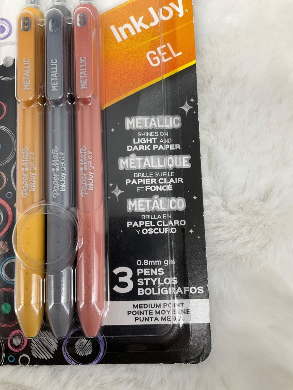 PaperMate Inkjoy Gel Pens .8mm Medium Metallic set of 3 NEW - Picture 2 of 4